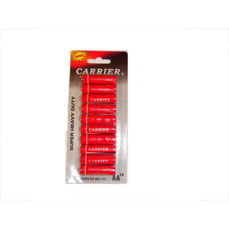 lot de 10 piles lr06 aa carrier