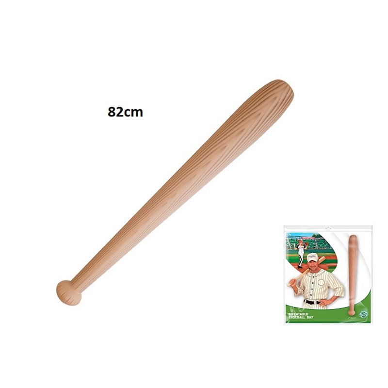 batte de baseball gonflable effet bois 82cm