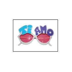 lunettes gag motif "ti amo" verres rose