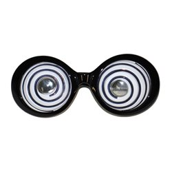 lunettes gag spirales noir