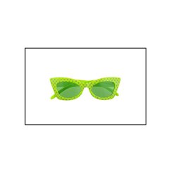 lunettes vintage "50's" rock 'n roll vert fluo