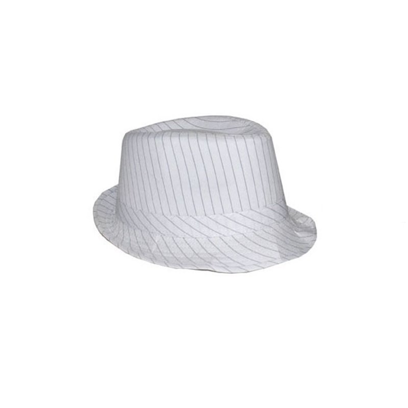 chapeau tribly ska à rayures blanc