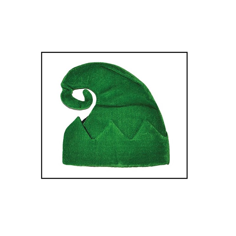 chapeau peluche de lutin vert 30cm