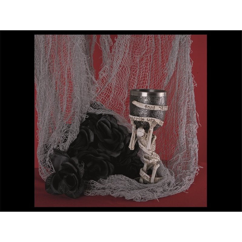 voile de décoration halloween gris 350x55cm