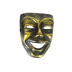 masque coque souriant métallisé dorÃ‰