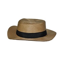 chapeau canotier bandeau noir adulte 30x9cm