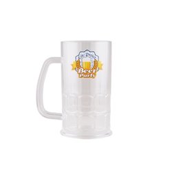 chope de bière transparente beer party 14cm 50cl