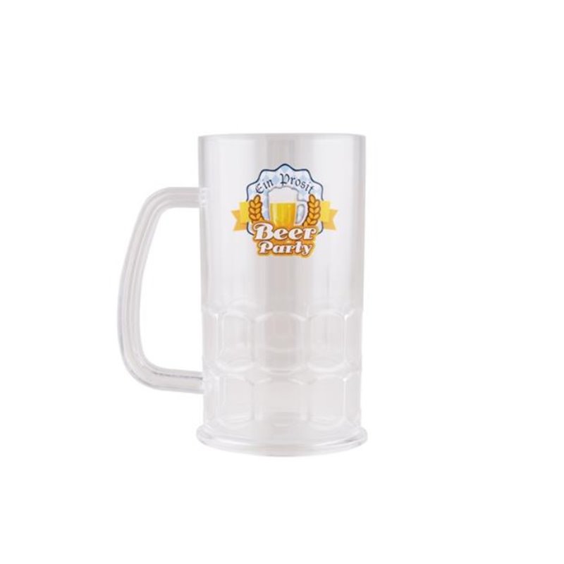 chope de bière transparente beer party 14cm 50cl