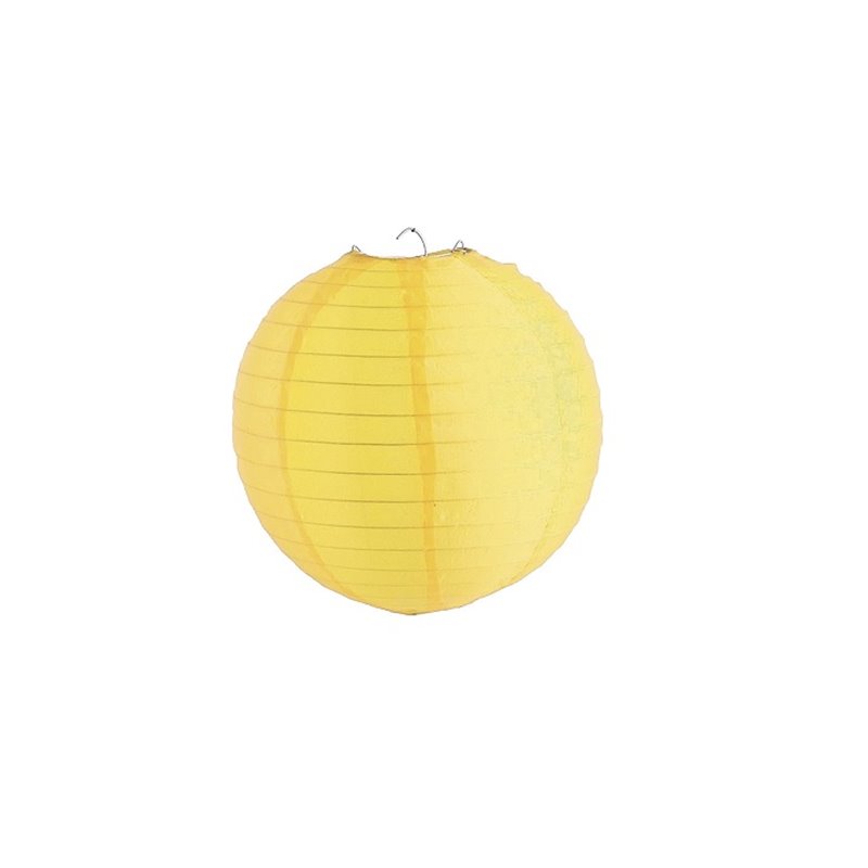 lampion avec porte bougie intérieur extérieur jaune 30cm