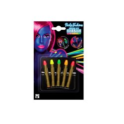 set de 5 crayons de maquillage néon fluo 15ml