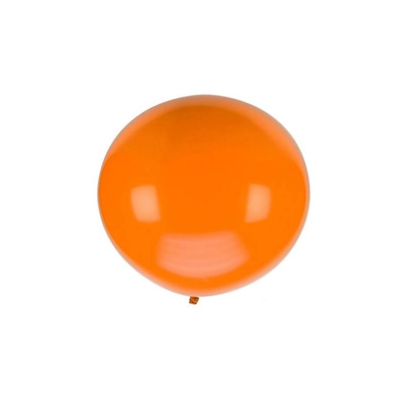 ballon rond géant orange pastel 1m