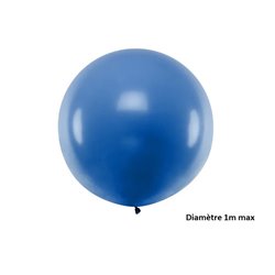 ballon rond géant bleu pastel 1m