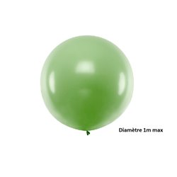 ballon rond géant vert pastel 1m