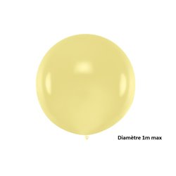 ballon rond géant creme pastel 1m