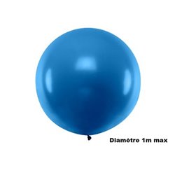 ballon rond géant bleu marine pastel 1m