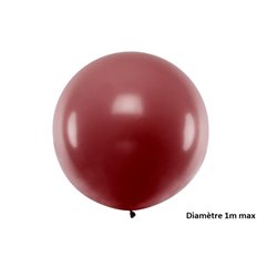 ballon rond géant bourgogne pastel 1m