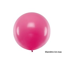 ballon rond géant fuchsia pastel 1m