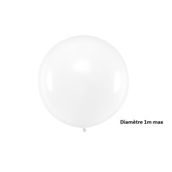 ballon rond géant transparent pastel 1m