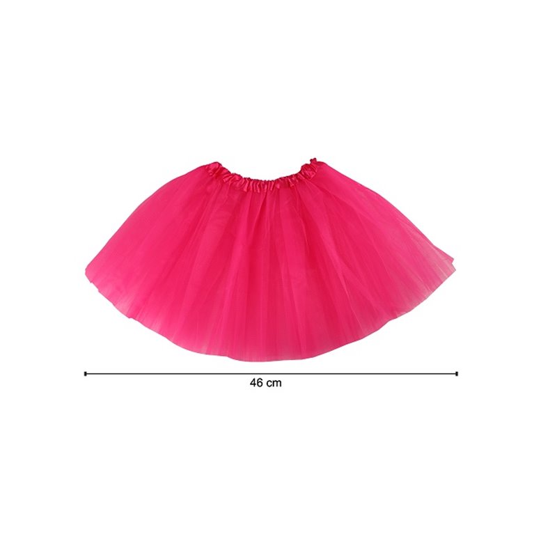 jupe en tulle tutu pour enfant fuchsia 46cm