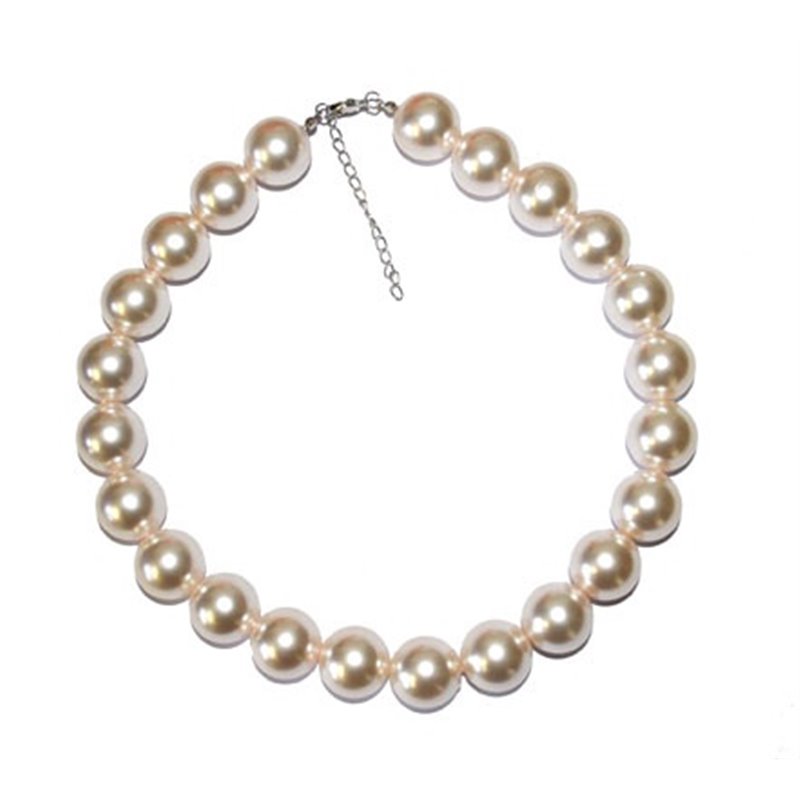 collier grosses perles 2cm en plastique