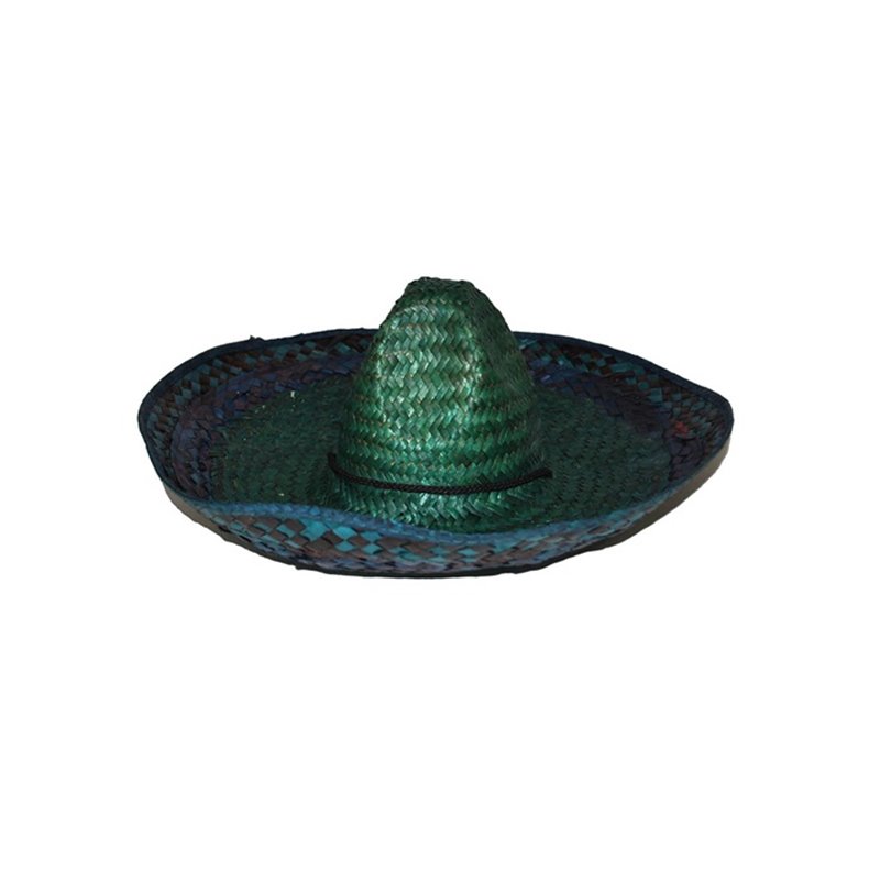 sombrero en paille vert adulte 45cm