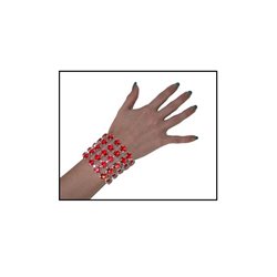 bracelet argent avec pierres rouges