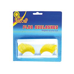 faux cils fluo néon jaune