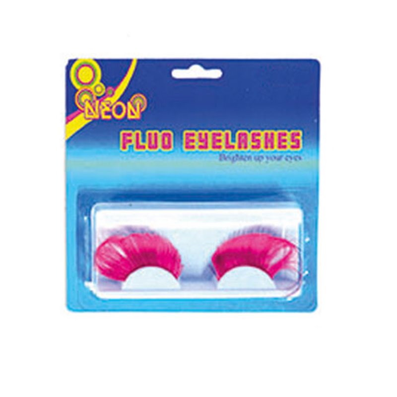 faux cils fluo néon pink fuchsia