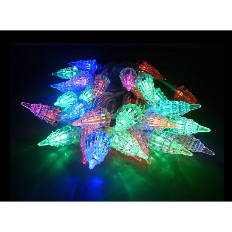 guirlande lumineuse de noël 30 sapins ronds led's 3.8m