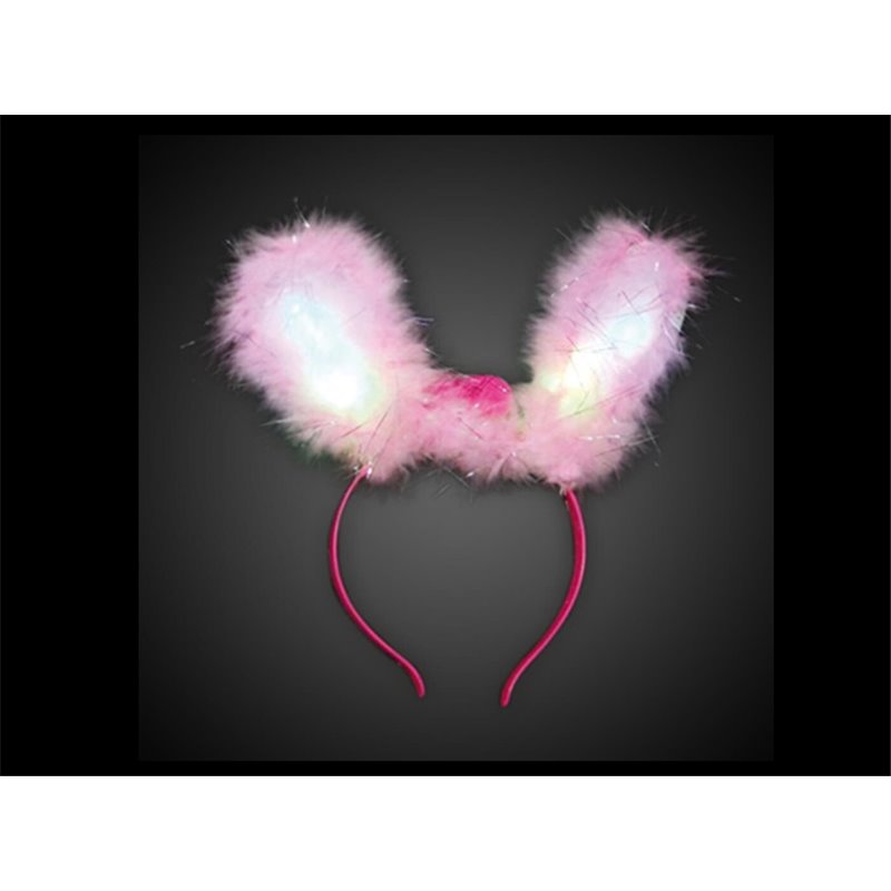 serre-tête lapin bunny lumineux rose