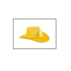 chapeau cowboy velours jaune adulte