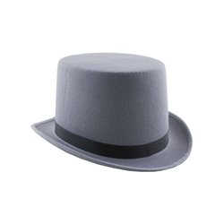 chapeau haut de forme feutrine gris 57cm