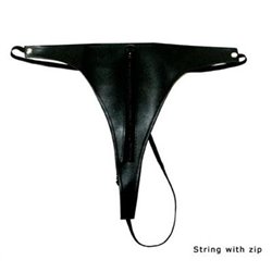 string femme avec tirette noir