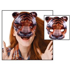 demi masque en mousse motif tigre