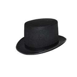 chapeau haut de forme feutrine h12cm noir