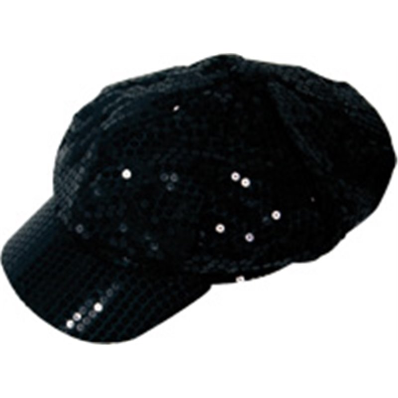 casquette à sequins noir