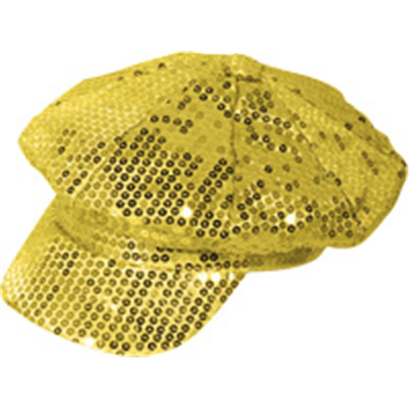 casquette à sequins or