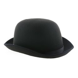 chapeau melon feutrine noir adulte