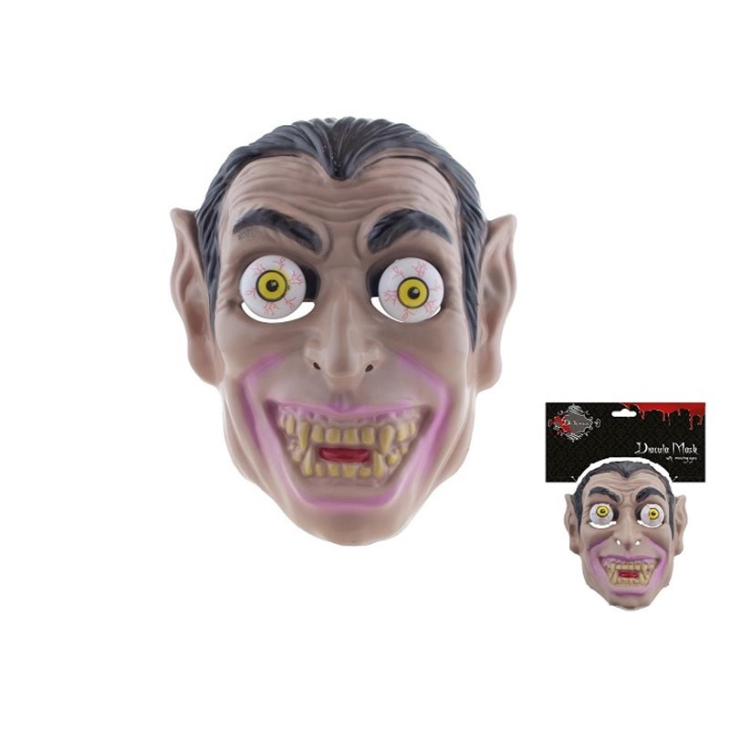 masque de dracula avec yeux mobiles 25x20cm