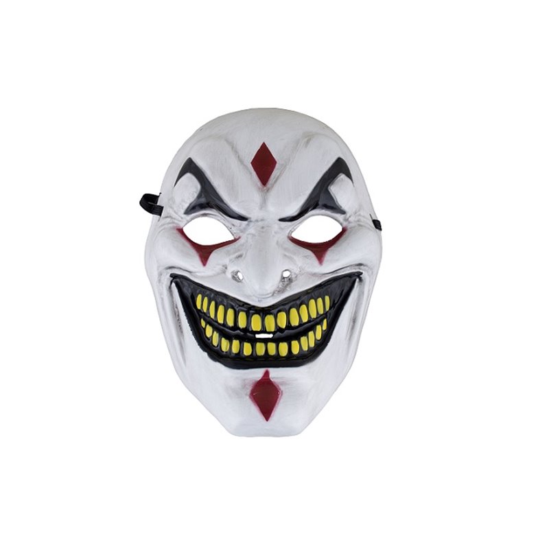 masque coque de clown démoniaque blanc