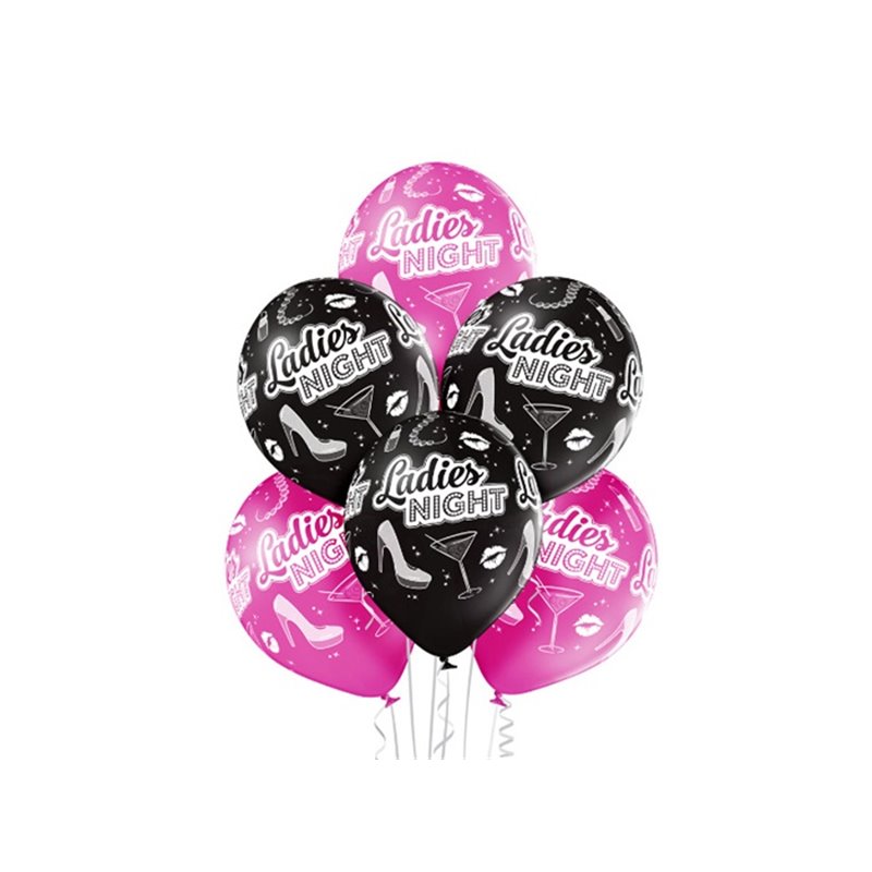 lot de 6 ballons de fête motif ladies night mix 30cm