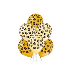 lot de 6 ballons de fête motif taches léopard mix 30cm