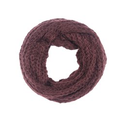 écharpe tube tricot sch-385d marron