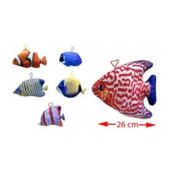 peluche poisson exotique tropical mix 26cm