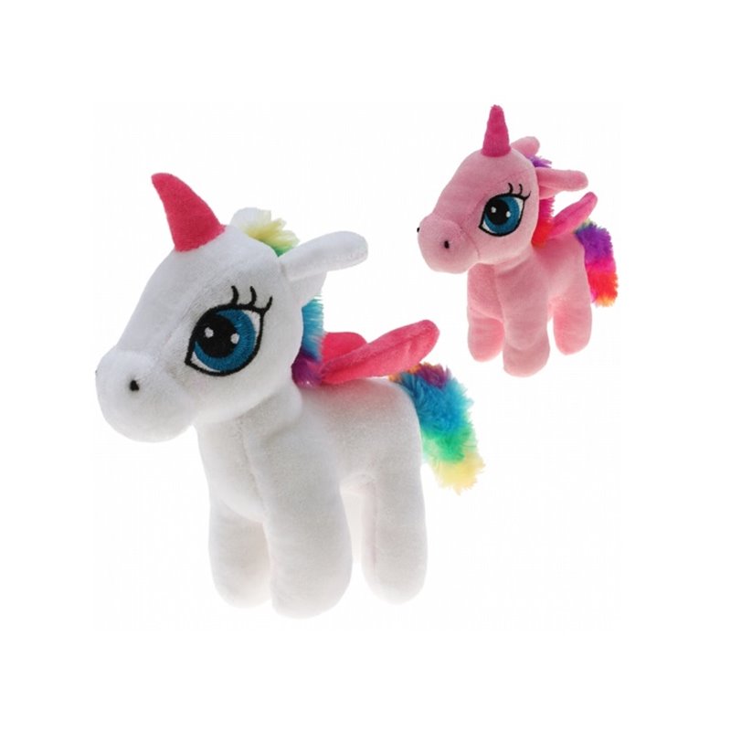 peluche licorne debout "fiona" mix 16cm