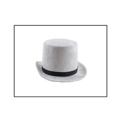 chapeau haut de forme velours blanc 60cm