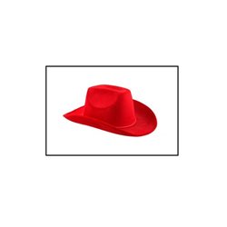 chapeau cowboy velours rouge adulte