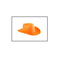 chapeau cowboy velours orange adulte