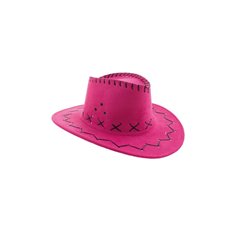 chapeau cowboy imitation cuir rose pour enfant