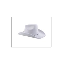 chapeau cowboy velours blanc adulte